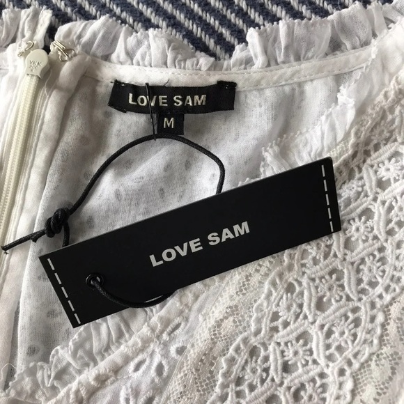 Love Sam White Eyelet Cottagecore Dress - Picture 6 of 7